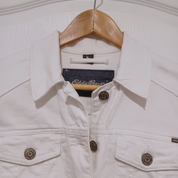 Eddie Bauer - White Jean Jacket - Picture 2 of 13